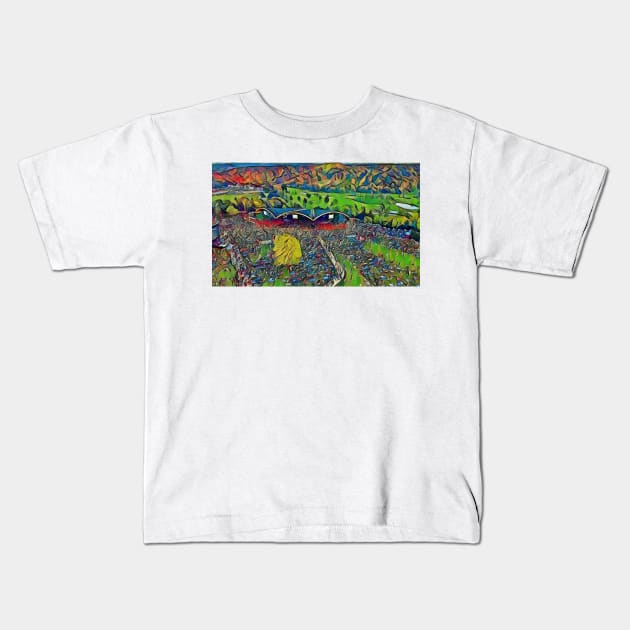 Alpine Valley Water Color Kids T-Shirt by Shirts By AL